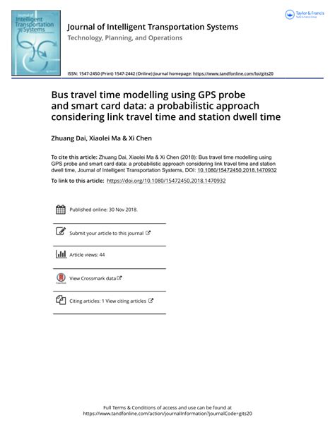 Bus travel time modelling using GPS probe and smart card data: 